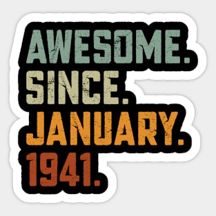 Awesome Since 1941 birthday Sticker